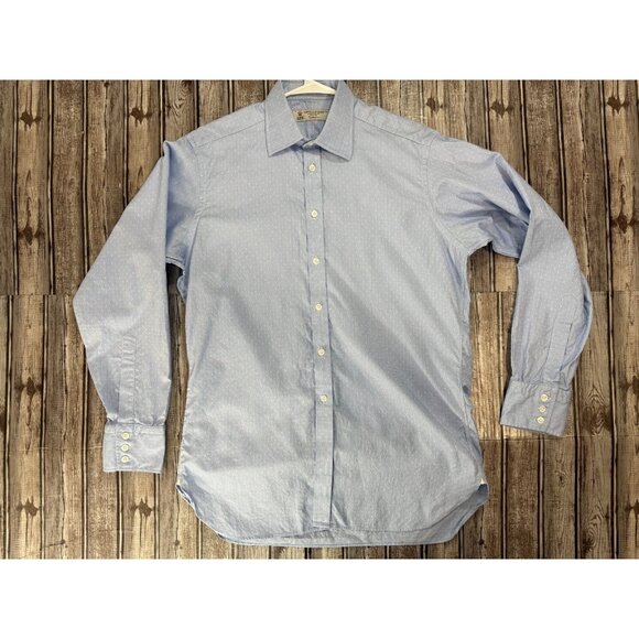 Turnbull & Asser Button Up Dress Shirt Size 16 41cm color blue made in England - Picture 1 of 7